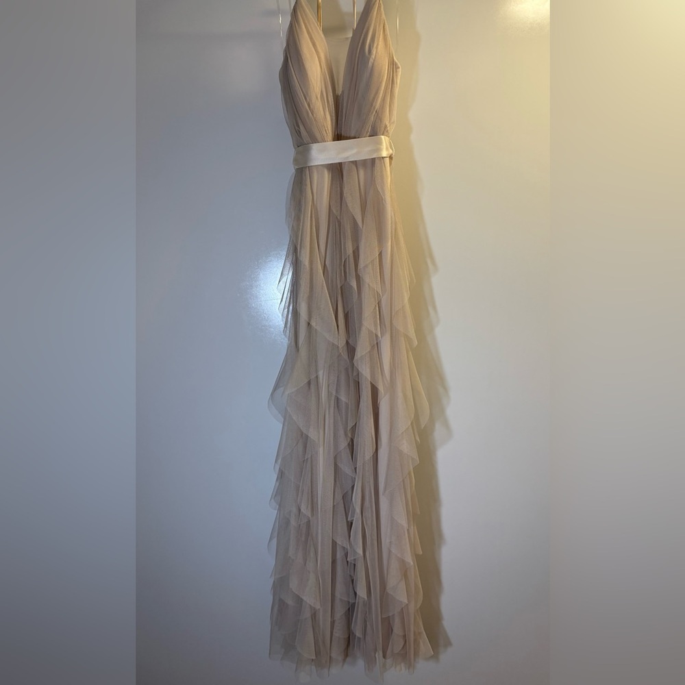 Elegant Cream Layered Gown